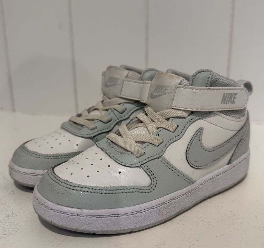 Nike Court Borough Mid 2 Size 10C White Sage Sneakers